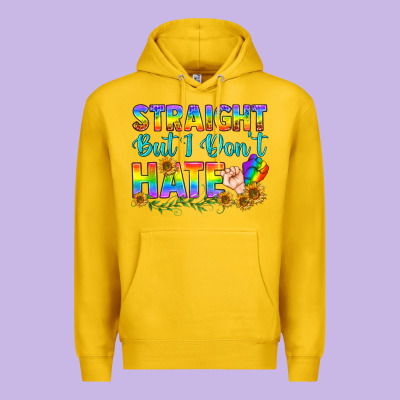 Lgbtq+ Straight But I Don't Hate Premium Hoodie Designed By Bundleandbundleshop