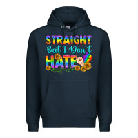 Navy LGBTQ+ Straight But I Don't Hate Premium Hoodie - BundleAndBundleShop