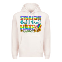 Pale Pink LGBTQ+ Straight But I Don't Hate Premium Hoodie - BundleAndBundleShop