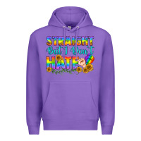 Purple LGBTQ+ Straight But I Don't Hate Premium Hoodie - BundleAndBundleShop