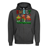 Charcoal Heather sweet Christmas with cupcake Zipper Hoodie - AdoDesignShop