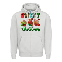 Dove Grey sweet Christmas with cupcake Zipper Hoodie - AdoDesignShop