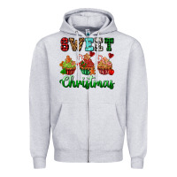 Heather Grey sweet Christmas with cupcake Zipper Hoodie - AdoDesignShop