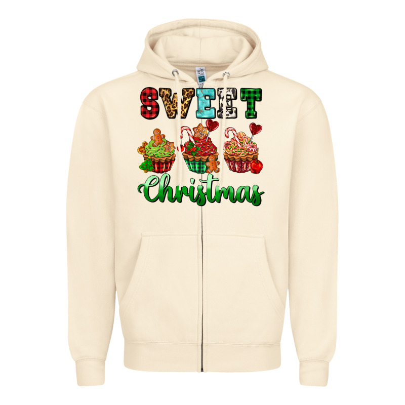 Sweet Christmas With Cupcake Zipper Hoodie by AdoDesignShop | Teevron