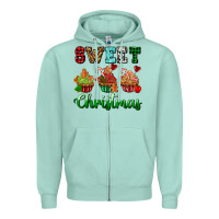 Seafoam sweet Christmas with cupcake Zipper Hoodie - AdoDesignShop