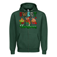Sports Green sweet Christmas with cupcake Zipper Hoodie - AdoDesignShop