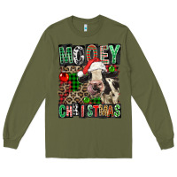 Army Green Mooey christmas Long Sleeve Tee - FaDigitalArtStudio