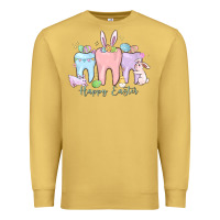 Antique Gold happy easter teeth Premium Sweatshirt - MaliasSmallBusiness