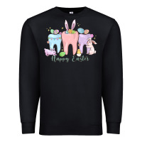 Black happy easter teeth Premium Sweatshirt - MaliasSmallBusiness