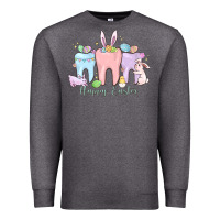 Charcoal Heather happy easter teeth Premium Sweatshirt - MaliasSmallBusiness