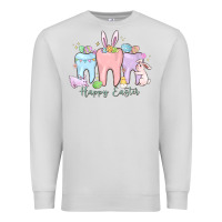 Dove Grey happy easter teeth Premium Sweatshirt - MaliasSmallBusiness