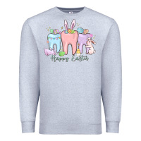 Heather Grey happy easter teeth Premium Sweatshirt - MaliasSmallBusiness