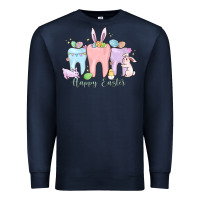 Navy happy easter teeth Premium Sweatshirt - MaliasSmallBusiness
