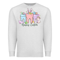 Oatmeal Heather happy easter teeth Premium Sweatshirt - MaliasSmallBusiness