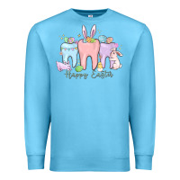 Ocean Blue happy easter teeth Premium Sweatshirt - MaliasSmallBusiness