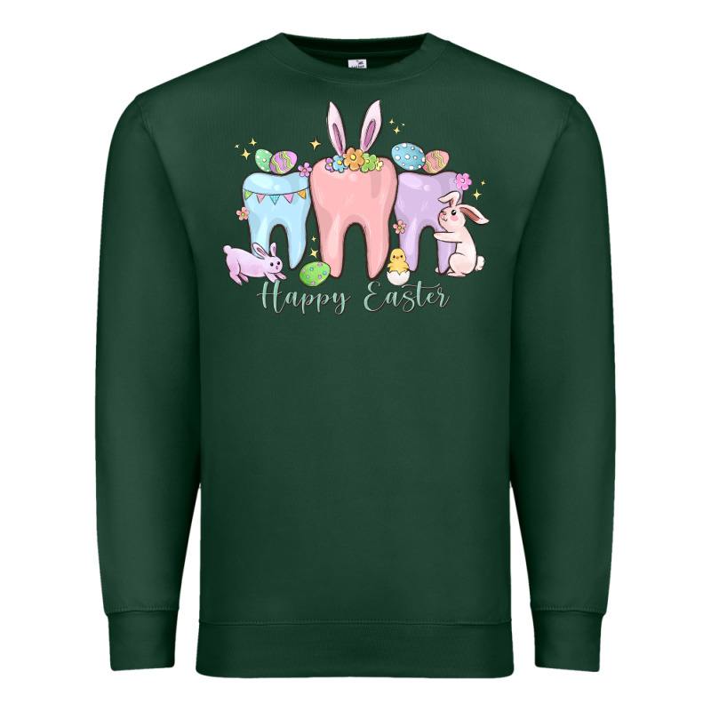 Happy Easter Teeth Premium Sweatshirt by MaliasSmallBusiness | Teevron