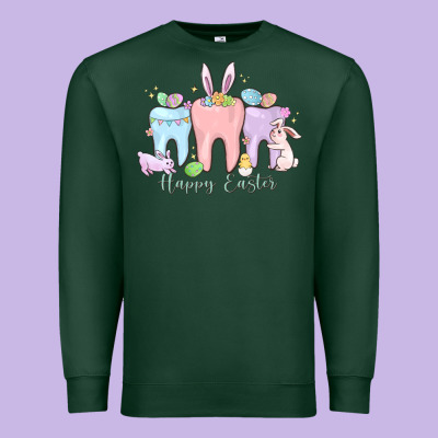 Happy Easter Teeth Premium Sweatshirt Designed By Maliassmallbusiness