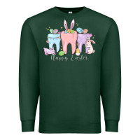 Sports Green happy easter teeth Premium Sweatshirt - MaliasSmallBusiness