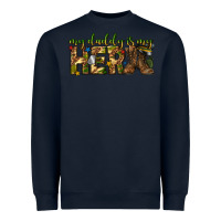 Navy my daddy is my hero army western Heavyweight Sweatshirt - texasbilliewilder