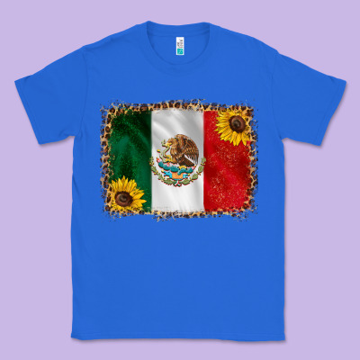 Mexico Flag Background Classic Tee Designed By Hra Design Shop