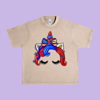 4th Of July Unicorn Urban Heavy Tee Designed By Zillion Design Studio