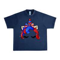 Navy 4th of july unicorn Urban Heavy Tee - Zillion Design Studio