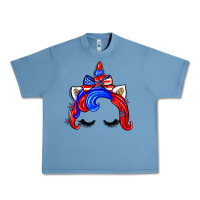 Pebble Blue 4th of july unicorn Urban Heavy Tee - Zillion Design Studio