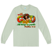 Matcha with god all things are possible juneteenth Long Sleeve Tee - AdoDesignShop