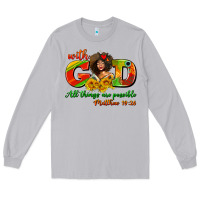 Moon Dust with god all things are possible juneteenth Long Sleeve Tee - AdoDesignShop