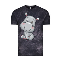 Cloud Black hippo Vintage Tee - texasbilliewilder