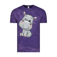 Cloud Purple hippo Vintage Tee - texasbilliewilder