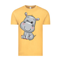 Vintage Mustard hippo Vintage Tee - texasbilliewilder