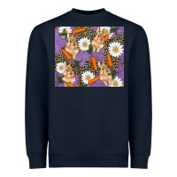 Navy easter bunny carrot daisys leopard glitter Heavyweight Sweatshirt - RanaPortraitStore