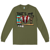Army Green baseball Long Sleeve Tee - CowhideDigitalArt