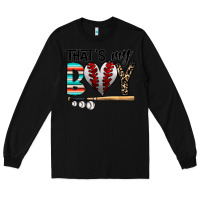 Black baseball Long Sleeve Tee - CowhideDigitalArt