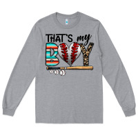 Heather Grey baseball Long Sleeve Tee - CowhideDigitalArt