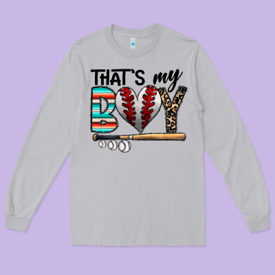Baseball Long Sleeve Tee Designed By Cowhidedigitalart