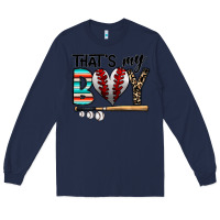 Navy baseball Long Sleeve Tee - CowhideDigitalArt