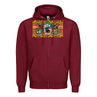 Burgundy joy sippy cup Zipper Hoodie - Artiststas