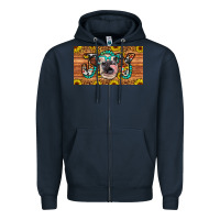 Navy joy sippy cup Zipper Hoodie - Artiststas