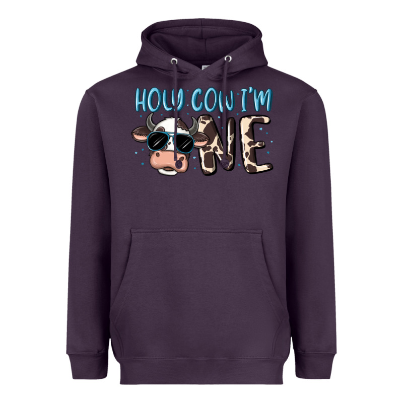 Holy Cow I'm One Heavyweight Hoodie by MaliasSmallBusiness | Teevron