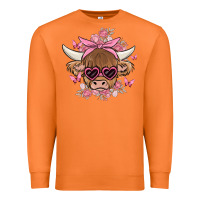 Carrot cow with flowers and butterflies Premium Sweatshirt - MaliasSmallBusiness