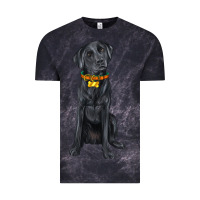 Cloud Black labrador retriever with overflow Vintage Tee - texasbilliewilder