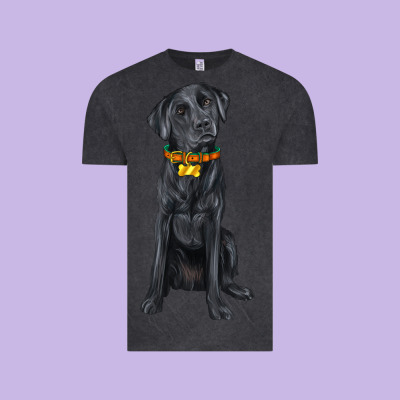 Labrador Retriever With Overflow Vintage Tee Designed By Texasbilliewilder
