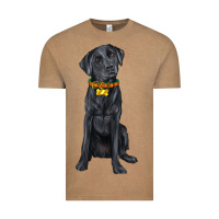 Vintage Coffee labrador retriever with overflow Vintage Tee - texasbilliewilder