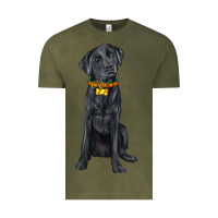 Vintage Olive labrador retriever with overflow Vintage Tee - texasbilliewilder