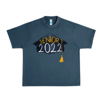 Midnight Navy senior 2022 graduation cap Urban Heavy Tee - RanaPortraitStore