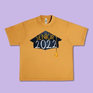 Senior 2022 Graduation Cap Urban Heavy Tee Designed By Ranaportraitstore
