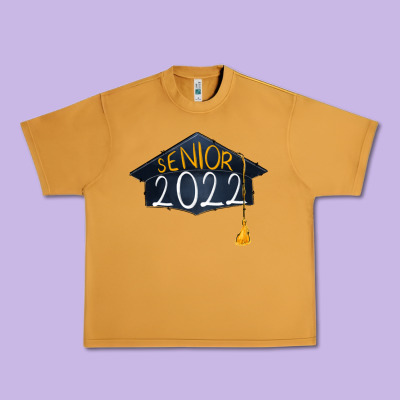 Senior 2022 Graduation Cap Urban Heavy Tee Designed By Ranaportraitstore