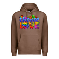 Chestnut Pride LGBTQ+ Choose Love Premium Hoodie - BundleAndBundleShop